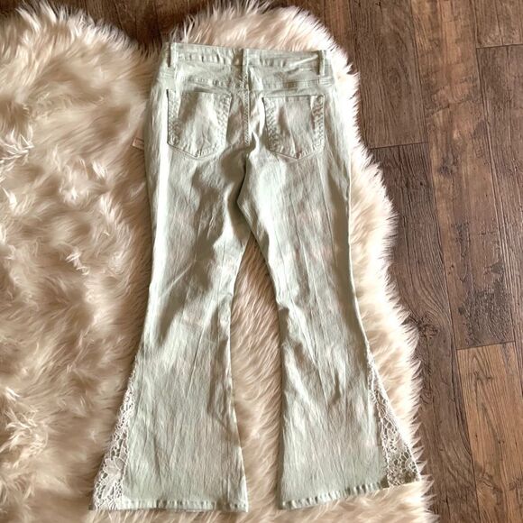 Gemma + Jane Soft Mint Tie Dye Bell Bottom Jeans - Picture 4 of 8